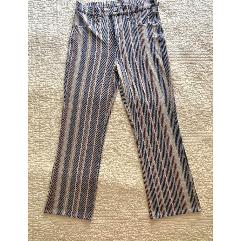 American Eagle Outfitters Boho Striped High Waisted Straight Leg Pants Womens 8